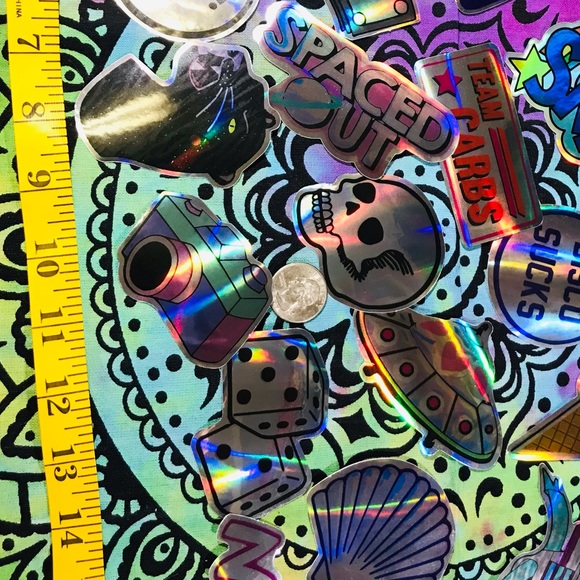 Team Carbs Metallic Prismatic Reflective Single Decor Sticker - Picture 12 of 12